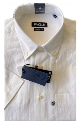 CAMICIA PCLUB LINO/COT MEZZA MANICA BIG