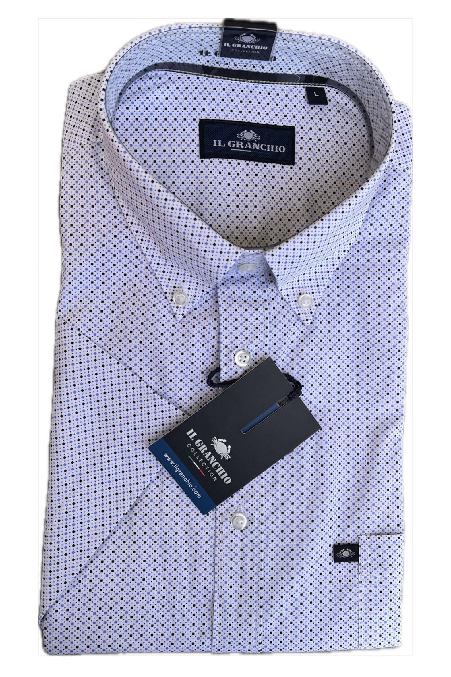 CAMICIA GRANCHIO MEZZA MANICA MICRO FANTASIA DIPLO CAMICIA GRANCHIO MEZZA MANICA MICRO FANTASIA DIPLO