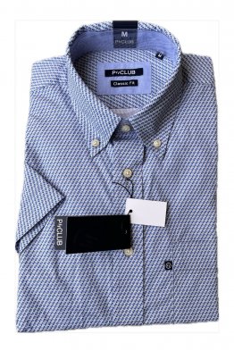 CAMICIA P-CLUB COTONE MEZZA MANICA MICRO FANTASIA DERBI