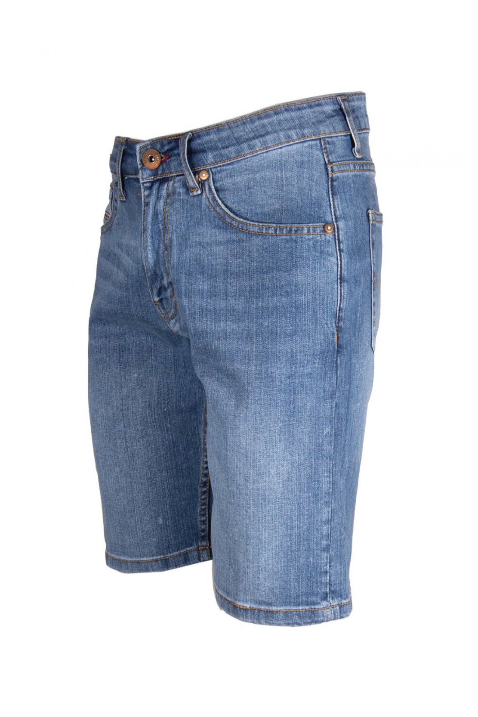 BERMUDA JEANS RIFLE DENIM MEDIO SFUMATO BERMUDA JEANS RIFLE DENIM MEDIO SFUMATO