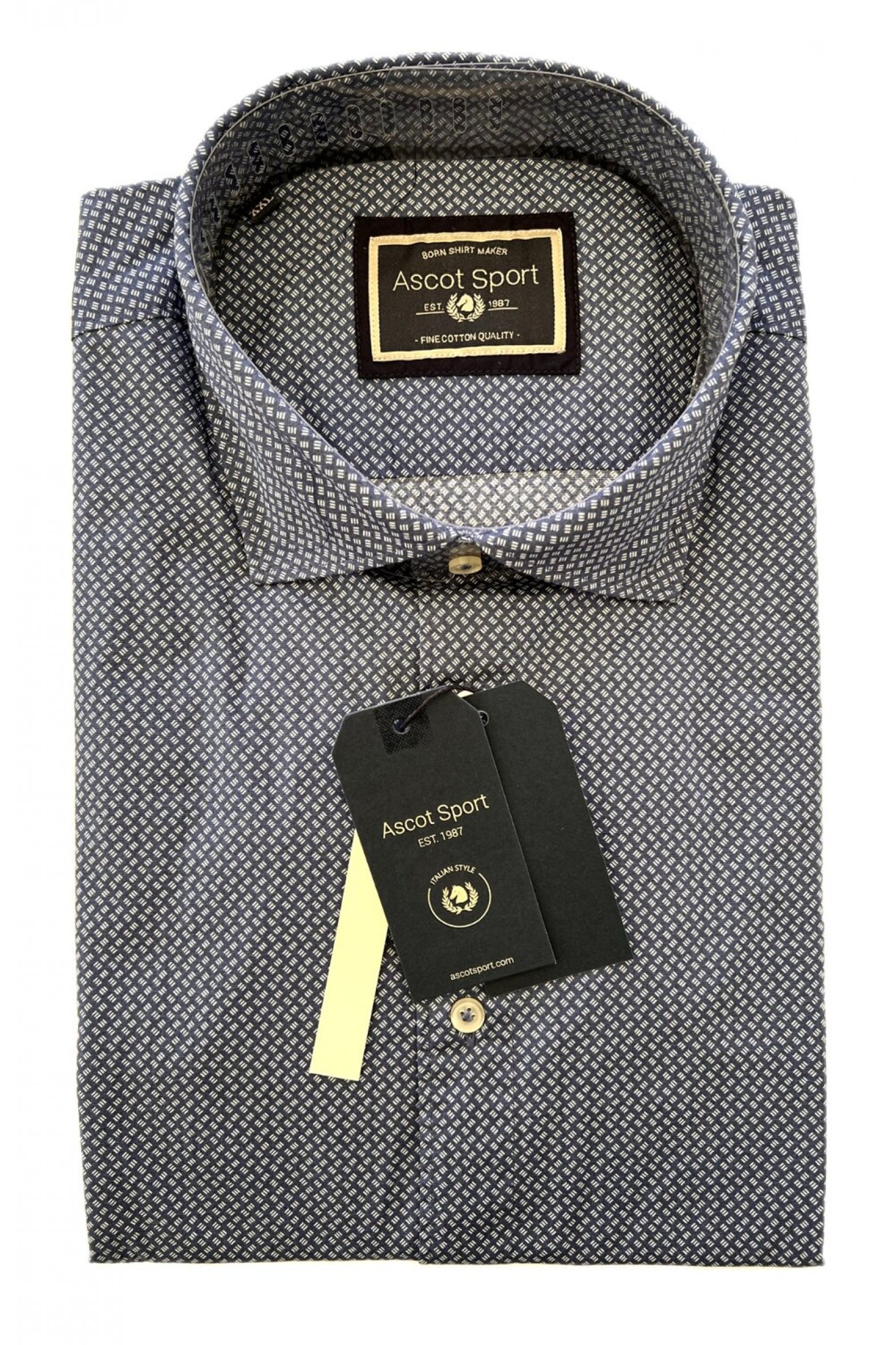 CAMICIA ASCOT MICRO FANTASIA COTONE CAMICIA ASCOT MICRO FANTASIA COTONE