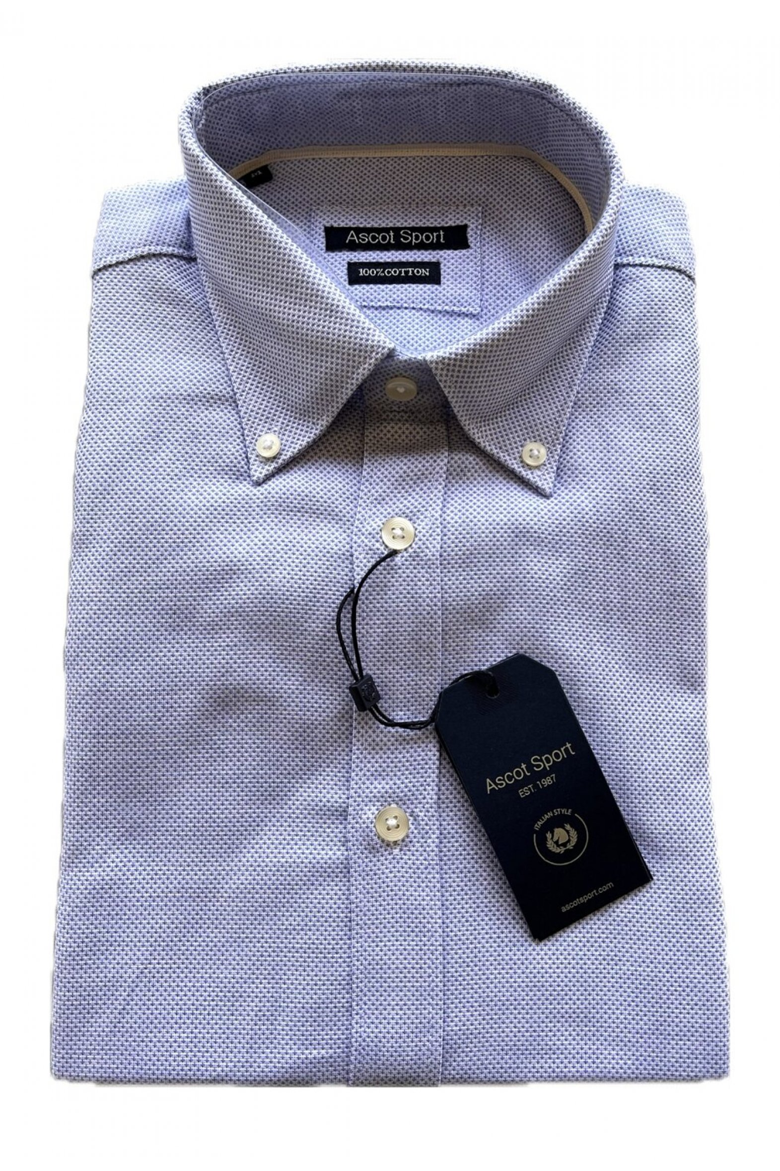CAMICIA ASCOT SPORT COTONE OPERATO CAMICIA ASCOT SPORT COTONE OPERATO